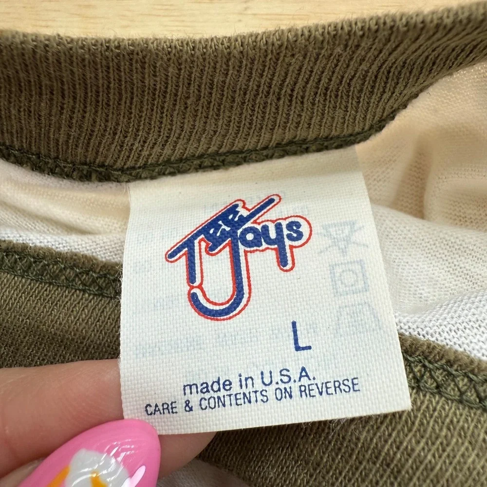 Vintage 1982 Alabama June Jam Tee Jays T-Shirt Raglan Sleeve USA Made - Large
